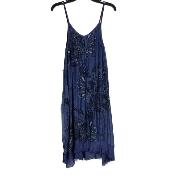 Scandal Italy Blue Flowy Silk Dress - Picture 11 of 15